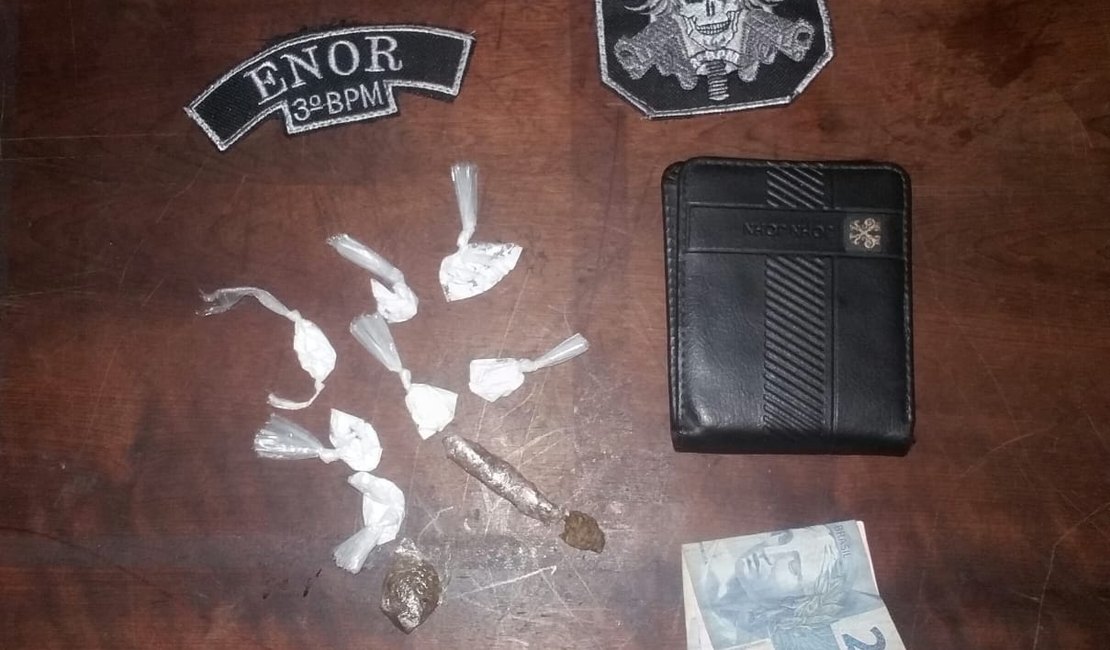 Casal de menores é apreendido por suspeita de tráfico de drogas no Parque Ceci Cunha