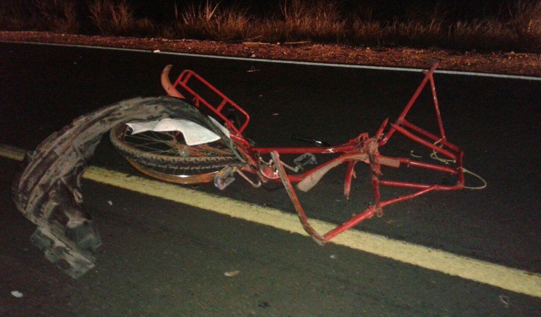 Ciclista é atropelado e morre esmagado por automóvel, em Limoeiro de Anadia