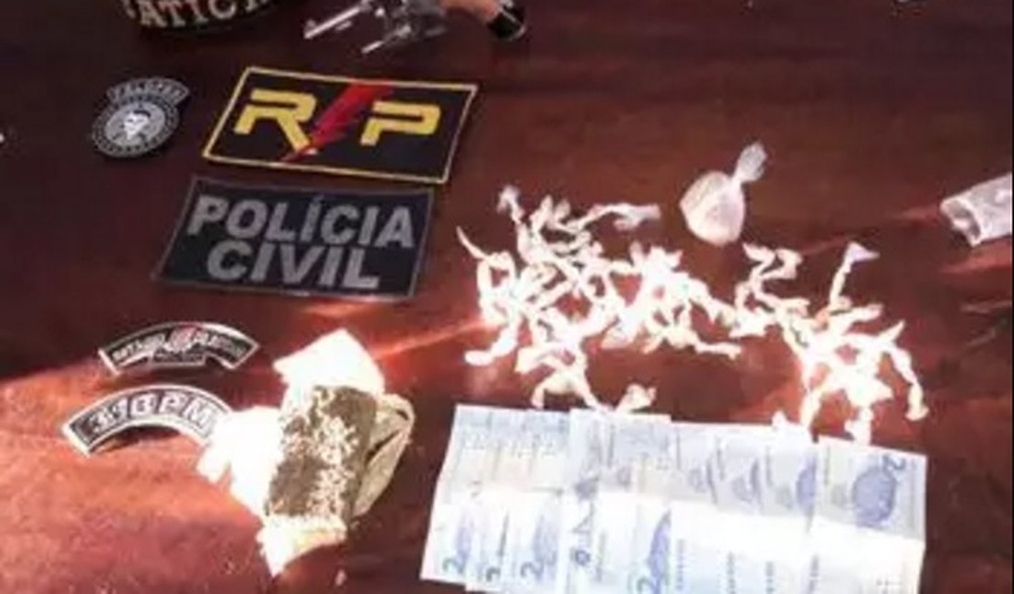 Três pessoas são detidas com arma e drogas, durante operação em Arapiraca