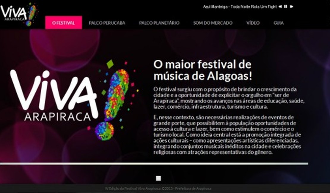 Viva Arapiraca lança novo site e programação oficial do evento