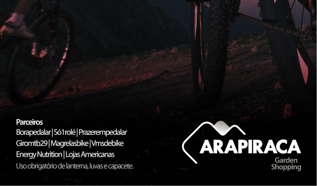 Arapiraca Garden Shopping promove ciclismo noturno pelas ruas da cidade