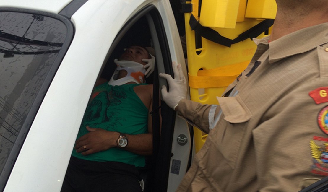 Supostamente embriagado, motorista provoca acidente em Maceió