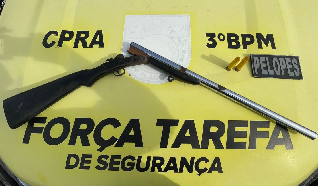 Com arma de fogo guardada em casa, homem é preso em flagrante no bairro Batingas
