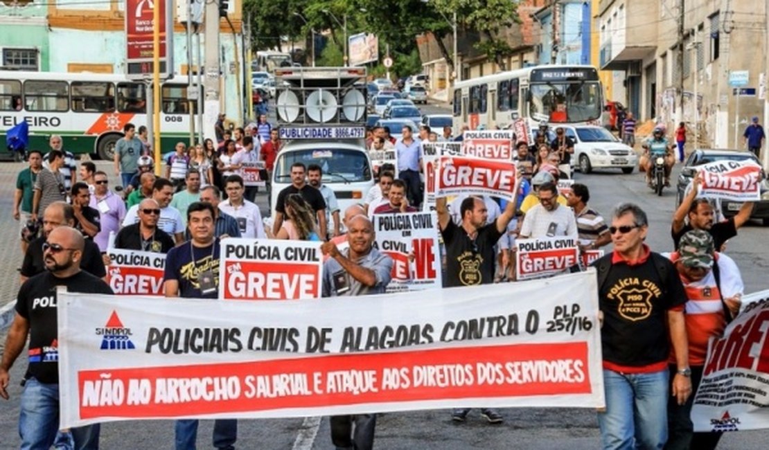 Policiais civis de Alagoas entram em greve nesta sexta-feira