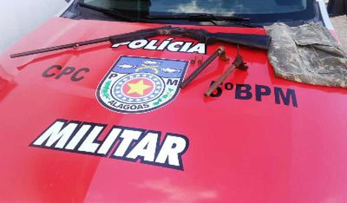 PM apreende três armas de fogo no Benedito Bentes, em Maceió