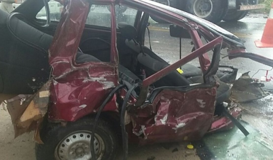 Criança vítima de grave acidente na BR-101, em AL, apresenta quadro gravíssimo