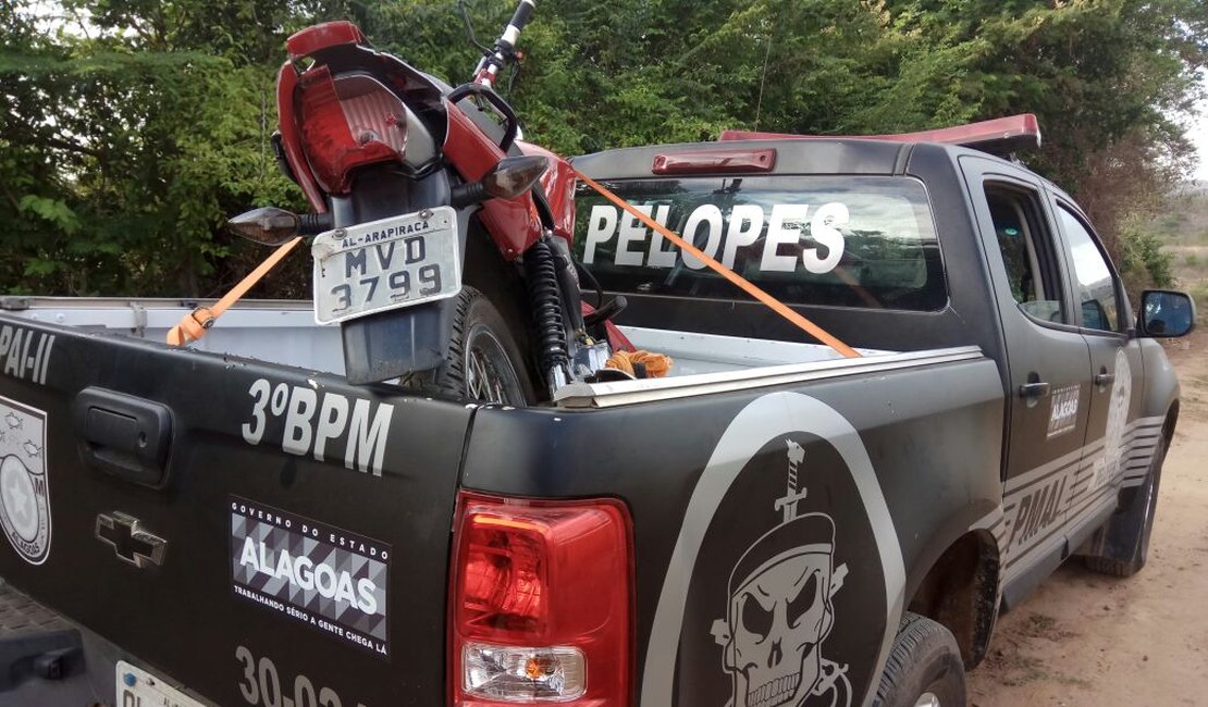 Pelopes recupera motocicleta roubada em Arapiraca