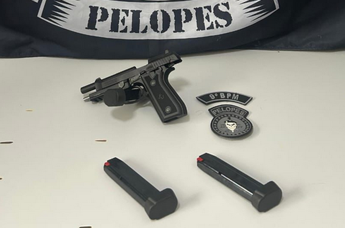 Pistola é apreendida em residência durante operação em Olho D'água do Casado