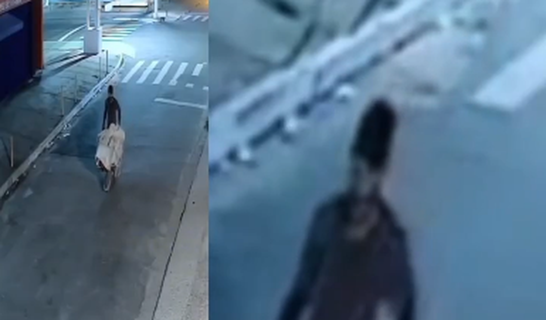 VÍDEO: Câmeras flagraram homem que matou mulher trans empurrando carrinho de mão com o corpo da vítima em Maceió