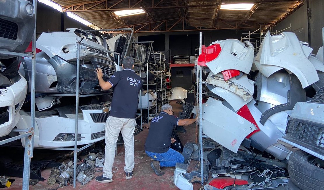 Polícia Civil descobre locais de desmanches de automóveis durante operação em Maceió