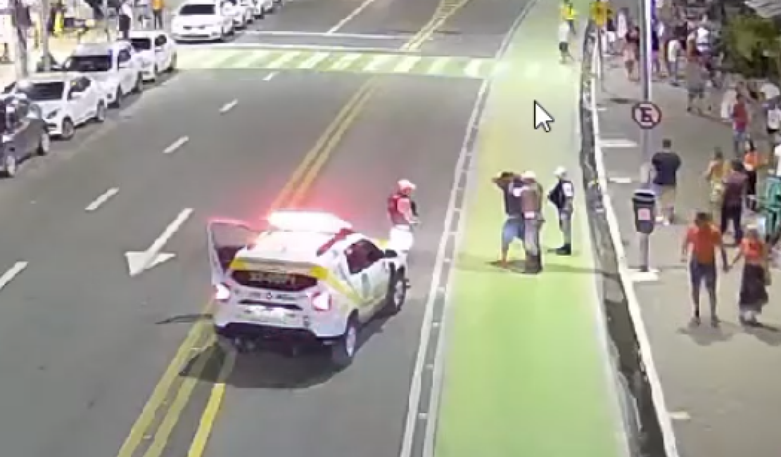 Videomonitoramento da SSP flagra prisão após agressão com faca na orla de Maceió