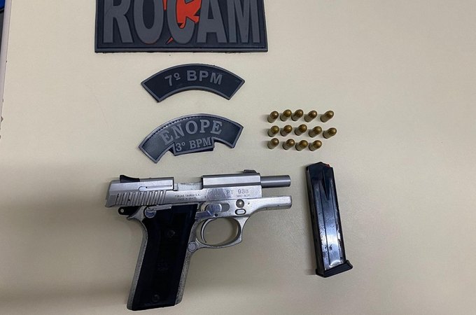 Prisões por tráfico e porte ilegal de arma de fogo são registradas pela PM no interior