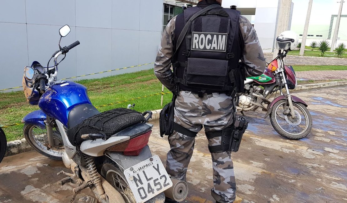 Rocam recupera motocicleta roubada e prede suspeito de assalto em Arapiraca