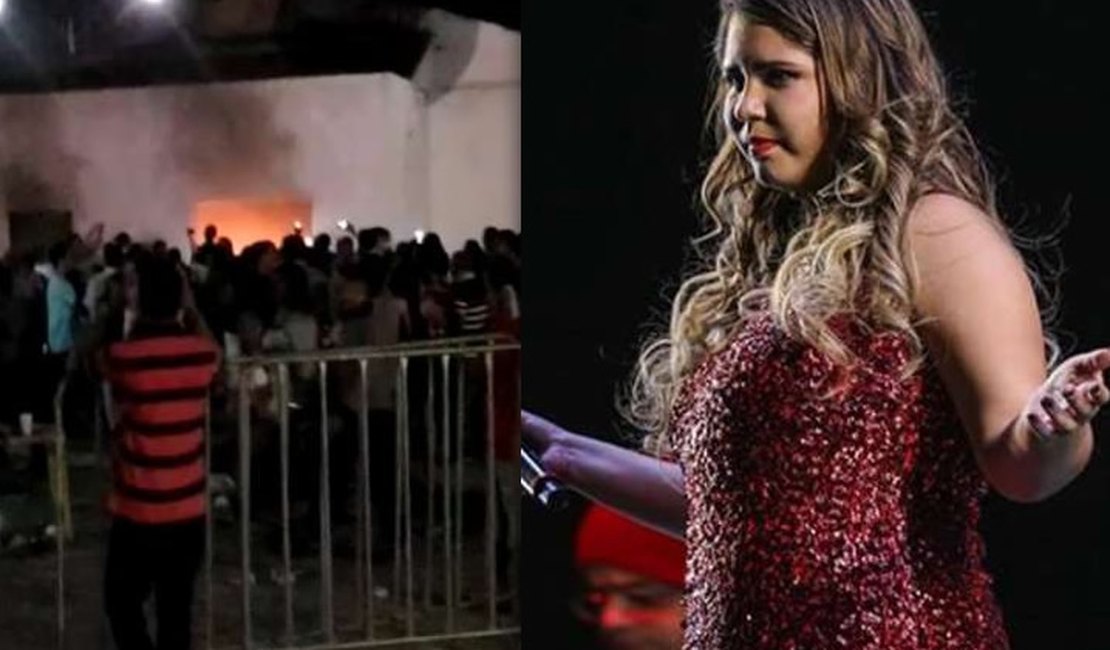 Após atraso, fãs ateiam fogo ao palco de Marília Mendonça no Piauí