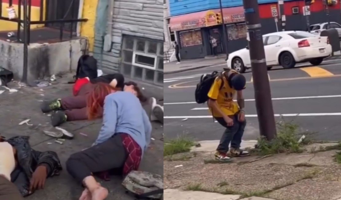 Vídeo impressionante: Pessoas viram 'zumbis' com efeito de droga que toma conta dos EUA