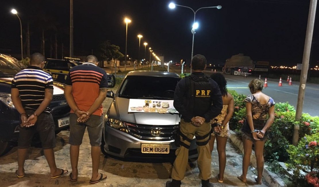 PRF prende quatro suspeitos de ligação com o tráfico na BR-101, em AL