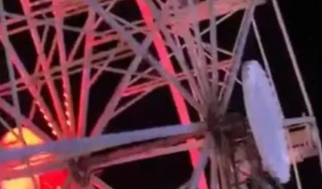 Criança fica ferida ao cair de roda gigante durante festa Junina