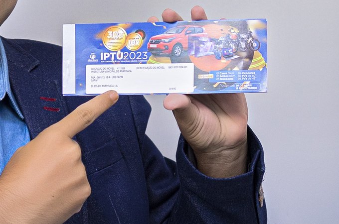 Prefeitura de Arapiraca 1º sorteio do IPTU premiado 2025 na próxima quarta (14)
