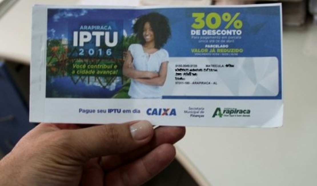 Prefeitura prorroga para 30 de abril a campanha de desconto do IPTU