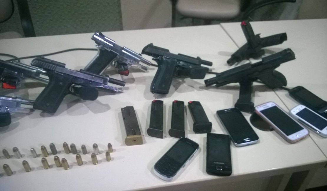 Operação apreende 7 pistolas e desmantela quadrilha em Maceió