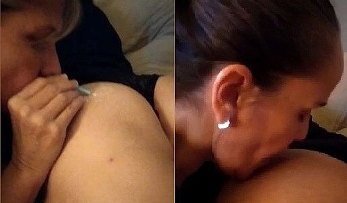 Vídeo. Sogra de prefeito é filmada cheirando pó branco nas nádegas de mulher