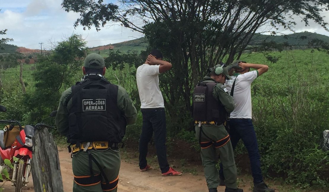 Agilidade do Grupamento Aéreo ajuda a localizar suspeitos em Arapiraca
