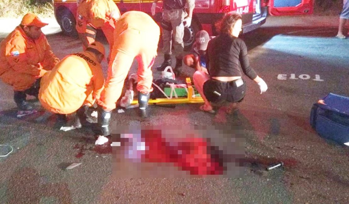 Colisão entre carro e moto deixa homem com fratura exposta em Delmiro Gouveia
