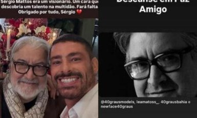 Cauã Reymond lamenta morte de Sérgio Mattos, empresário que o lançou como modelo