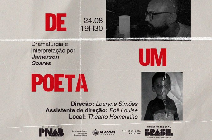 Peça inspirada na obra poética de Arriete Vilela chega ao palco do Theatro Homerinho neste domingo
