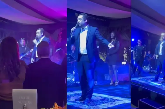 VÍDEO: Governador do RJ canta ‘Evidências’ em jantar com a presença de Alexandre de Moraes
