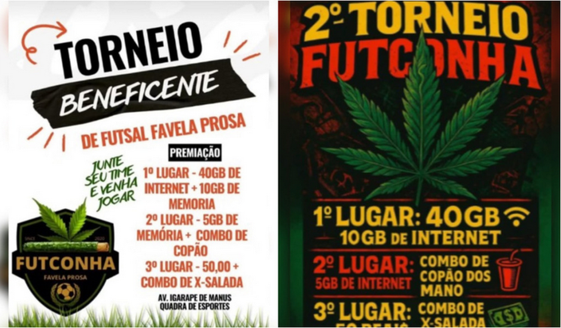 'Futconha': PM acaba com torneio de futsal com premiação em maconha para times vencedores