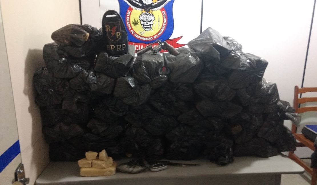 Polícia apreende mais de 200 kg de drogas na capital e no interior de AL