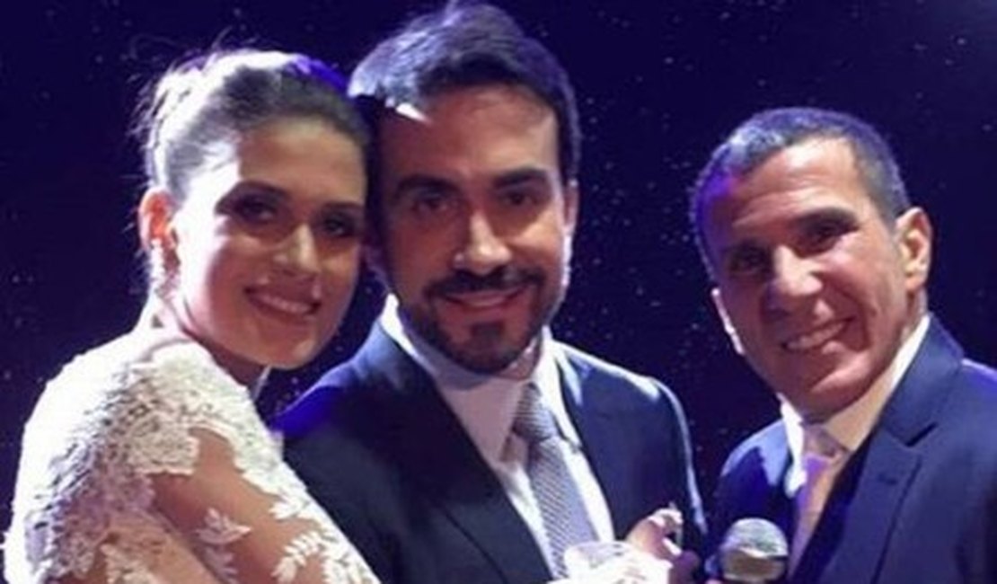 Eri Johnson se casa, mas quem rouba a cena é Padre Fábio de Melo