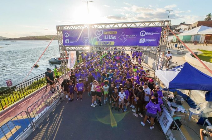 Corrida Agosto Lilás mobiliza centenas de traipuenses pelo fim da violência contra a mulher