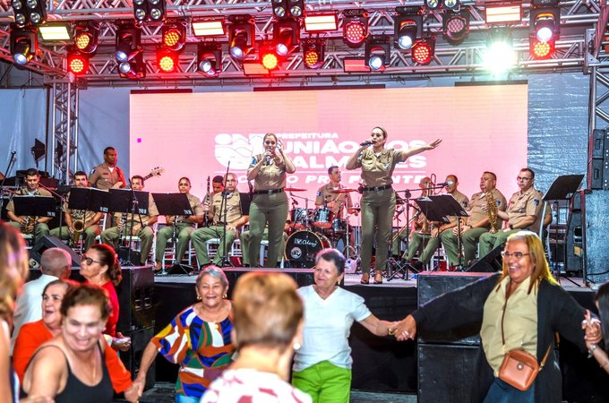 Banda da PM leva boa música para União dos Palmares na segunda edição do Caravana Musical