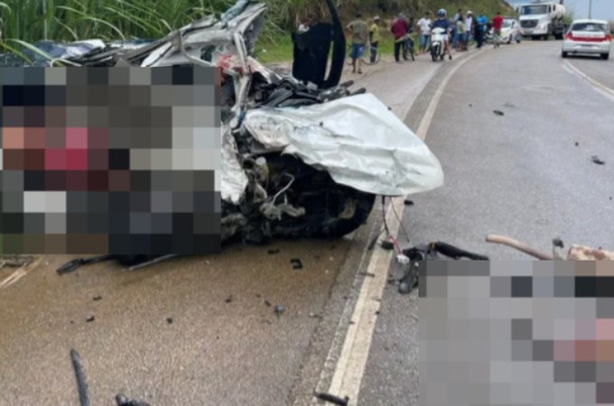 Duas pessoas morrem em colisão entre carro e micro-ônibus em Porto Calvo
