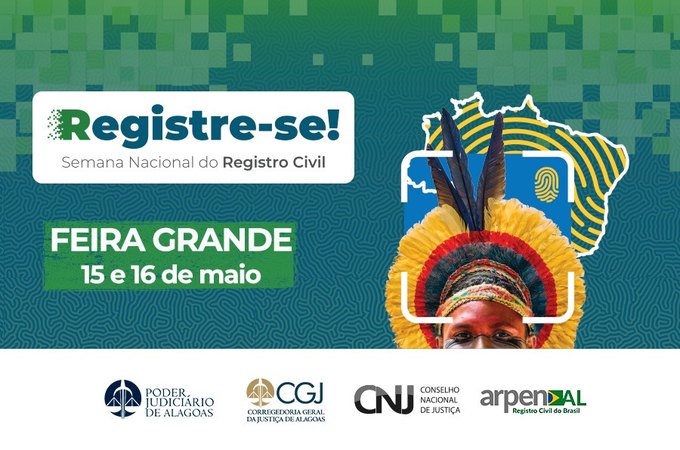 Campanha Registre-se! chega a Feira Grande nesta quinta-feira, 15
