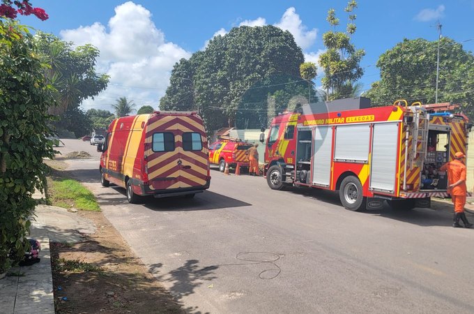 Ar-condicionado pega fogo e provoca incêndio em residência no bairro Novo Horizonte