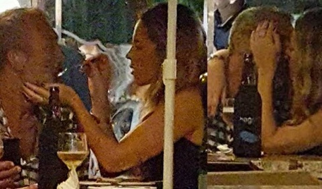 Paolla Oliveira e Papinha jantam em clima de romance na Barra da Tijuca