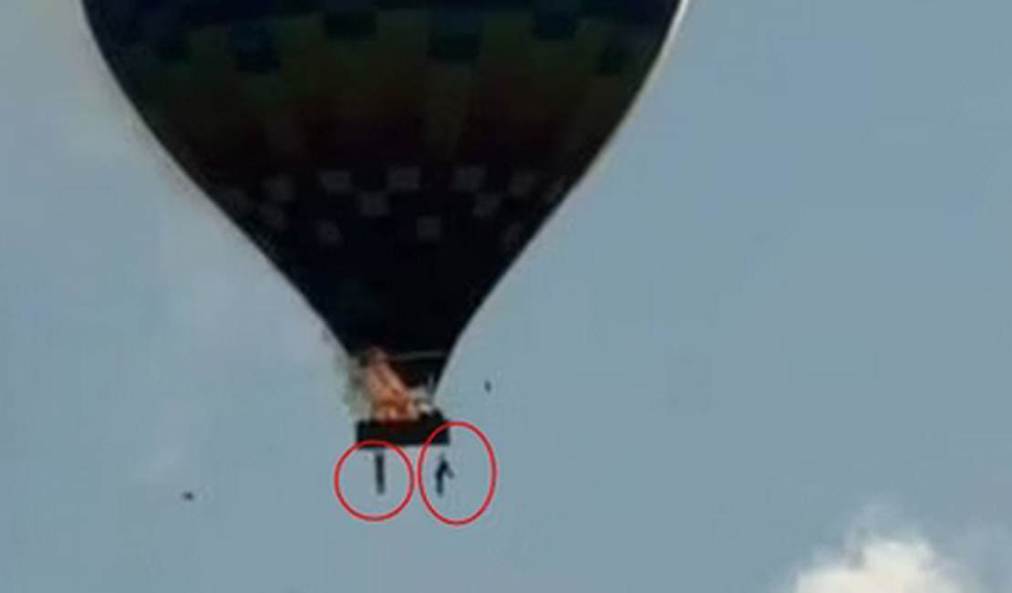 Vídeo mostra passageiros pulando de balão em SC; 8 pessoas morreram