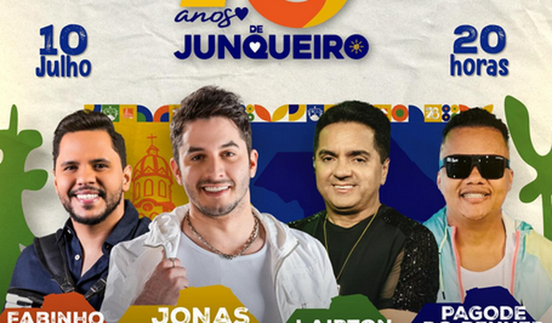 Prefeitura de Junqueiro anuncia atrações da festa em comemoração aos 78 anos da cidade