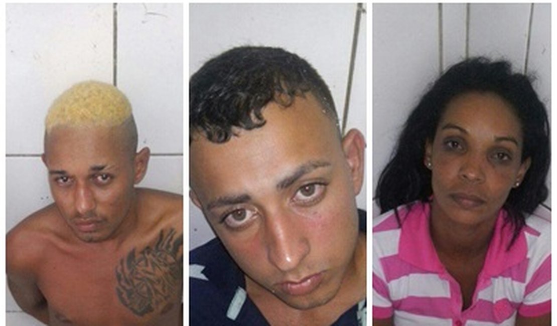 Polícia Militar prende três suspeitos de tráfico de drogas