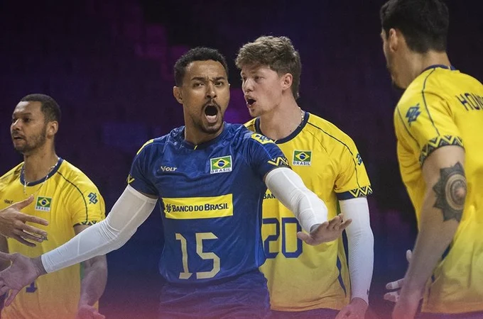 Seleção brasileira assume liderança da Liga das Nações de Vôlei