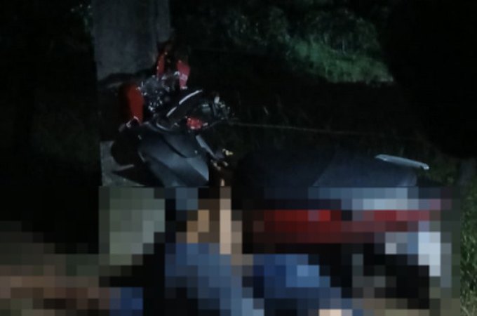 Casal morre abraçado após batida de moto contra poste em Girau do Ponciano
