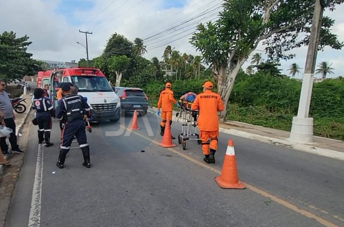 Vídeo. Acidente entre motos deixa quatro feridos em Arapiraca