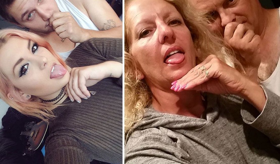 Pais fazem sucesso na internet imitando selfies da filha