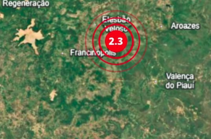 Terremoto de magnitude 2,3 na Escala Richter atinge o Piauí