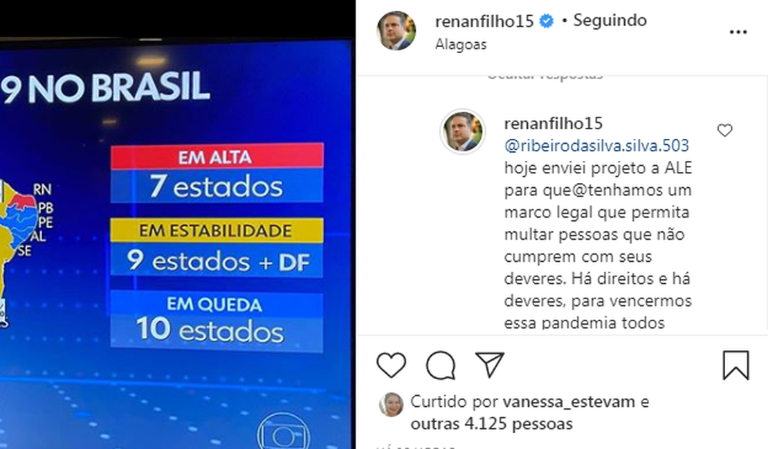 Governador encaminhou à ALE projeto que torna lei o uso de máscara em Alagoas