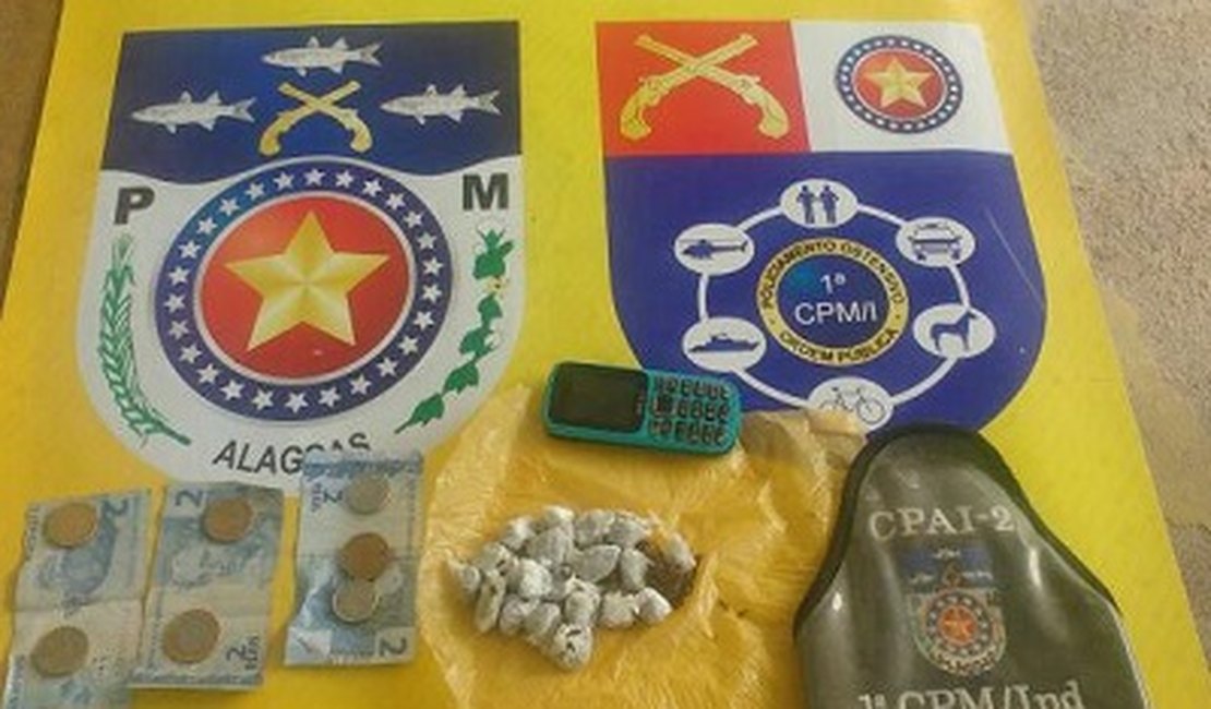 RP da 1ª CPM/I apreende adolescente com drogas em São Miguel dos Campos