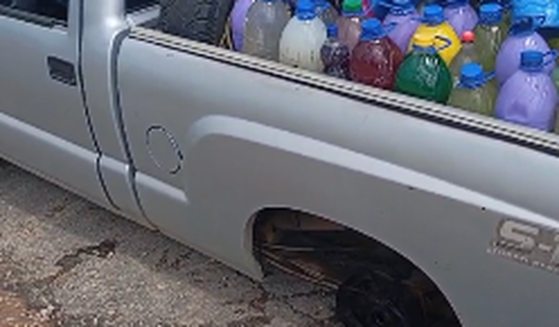 Pneu se desprende de picape e comerciante de Arapiraca escapa 'por um triz' de possível grave acidente